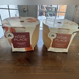 Scented Candle Set - Maple Swirl & Pecan, Pumpkin Latte & Vanilla - Cream